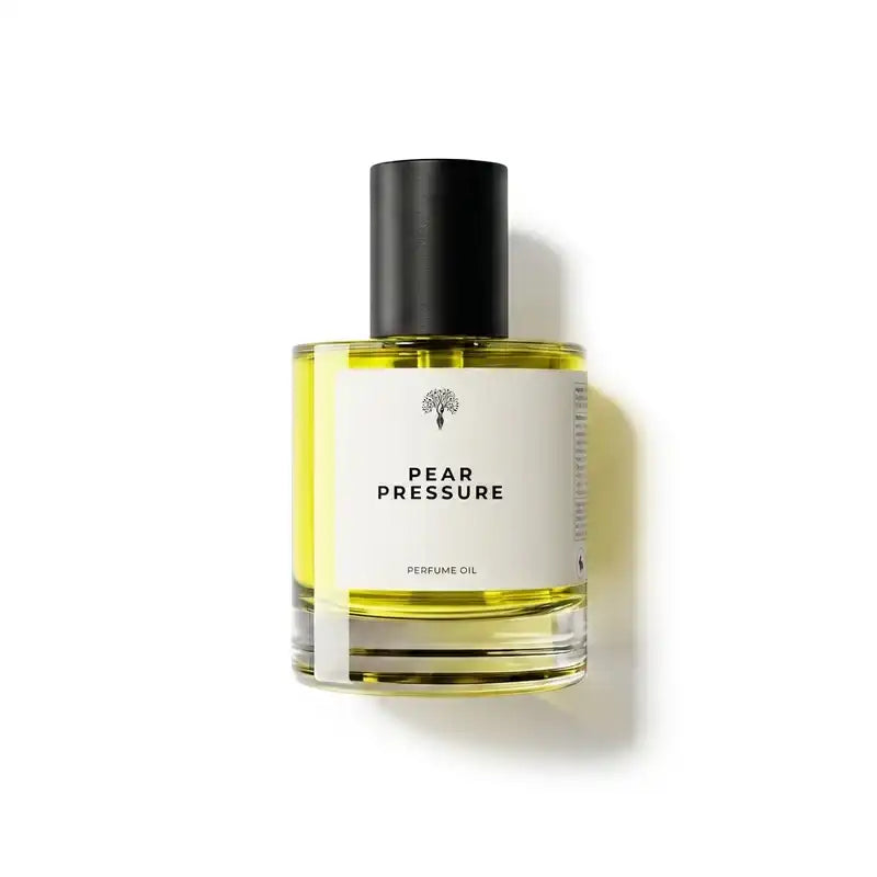 image shows a perfume bottle named pear pressure available at eternal perfume oils uk